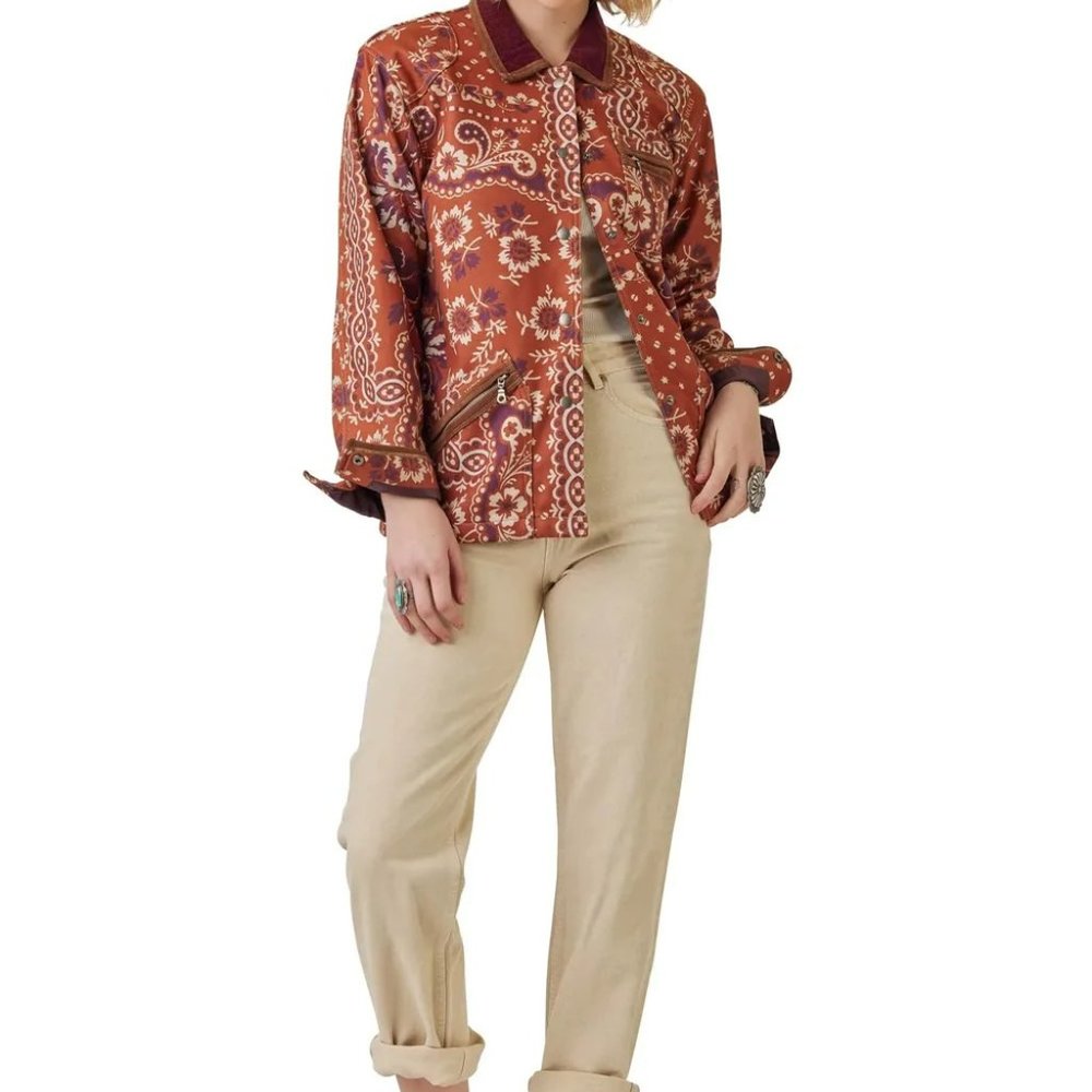 Double D Ranch Stockman's Bandana Chore Jacket Small (1). ONLY SMALL AVAILABLE